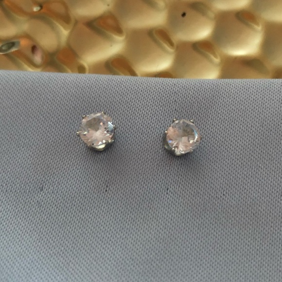 3/$10 (1/4”) Crystal Stud Earrings w/ Satin Bag - Picture 5 of 7